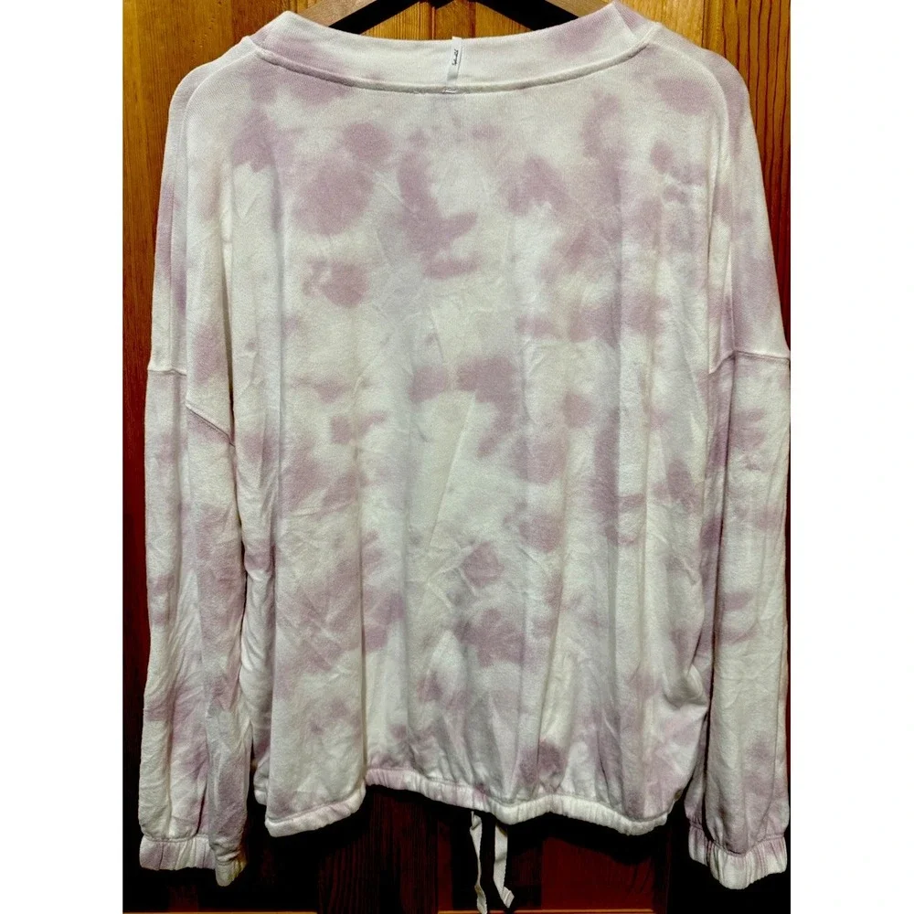 Splendid Lavender & White Tie-dye Soft Wide‎ Boatneck Size Large EUC